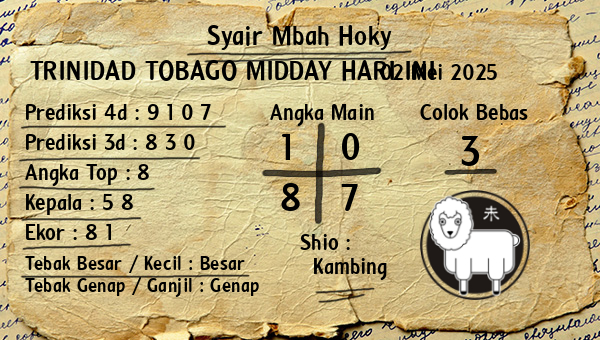 Prediksi Trinidad Tobago Midday