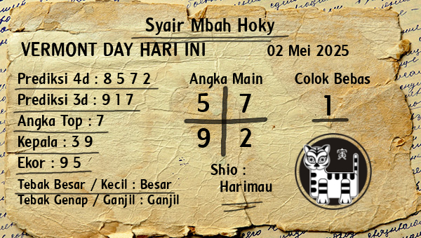 Prediksi Vermont Day