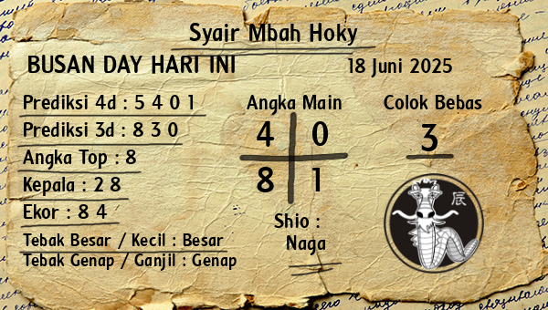 Prediksi Busan Day