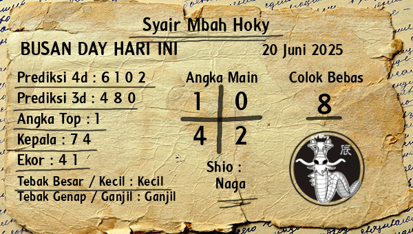 Prediksi Busan Day