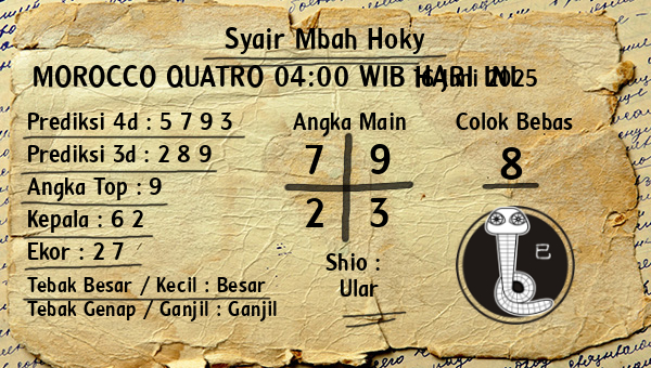 Prediksi Morocco Quatro 04:00 WIB